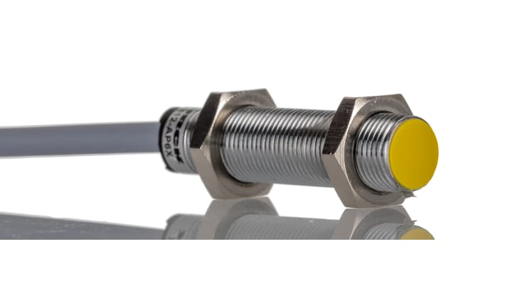 Sensore di prossimità cilindrico PNP Turck Bi2-M12-AP6X, induttivo, M12, rilevamento 2 mm, IP67, montaggio a filo.