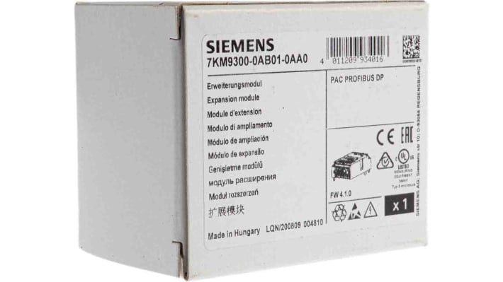 Modulo di espansione PROFIBUS DP per Sentron PAC Siemens 7KM9300-0AB01-0AA0. Ottimizza la misurazione di rete con accessori versatili per configurazioni monofase e multifase.