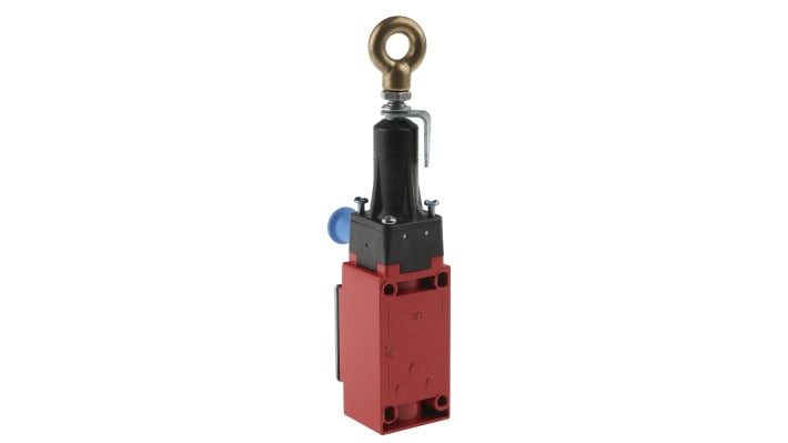 Interruttore a fune Telemecanique Sensors XY2CJ, montaggio destro/sinistro, cavo 20m, grado di protezione IP66/IP67, dimensioni 200.9 x 64.2 x 40mm.