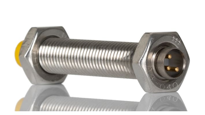 Sensore di prossimità cilindrico PNP M8 Turck Ni6U-EG08-AP6X-V1131, rilevamento 6 mm, IP68, acciaio inossidabile.