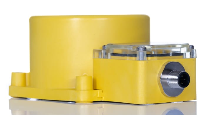 Sensore di prossimità PNP Turck NI100U-K90SR-VP4X2-H1141, induttivo, 100 mm, IP67, montaggio non a filo, dimensioni 130x62x90 mm.