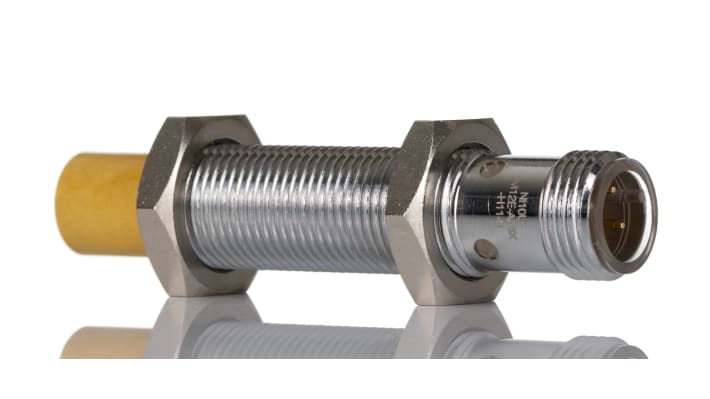 Sensore di prossimità induttivo cilindrico PNP M12 Turck NI10U-M12E-AP6X-H1141, rilevamento 10 mm, IP68, -30/+85 °C.