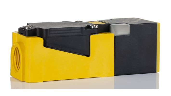 Turck NI20-CP40-AP6X2, sensore di prossimità induttivo PNP, rilevamento 20 mm, IP67, dimensioni 114x40x40 mm.