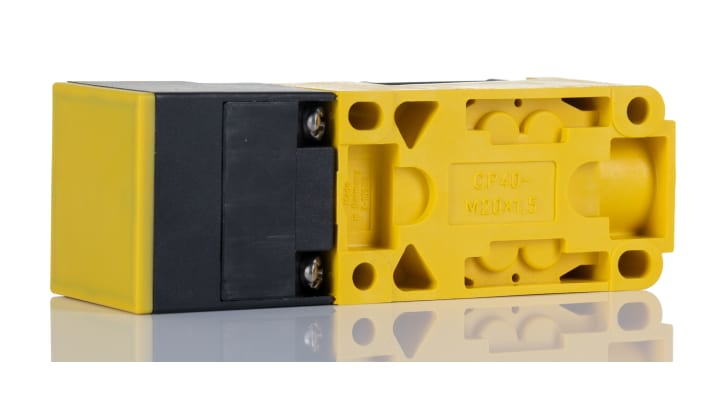 Turck NI20-CP40-AP6X2, sensore di prossimità induttivo PNP, rilevamento 20 mm, IP67, dimensioni 114x40x40 mm.