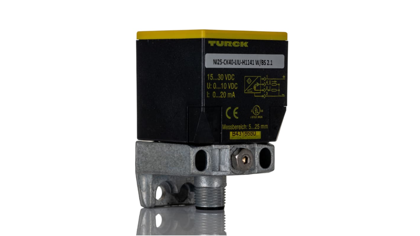 Sensore di prossimità Turck Ni25-CK40-LIU-H1141, induttivo, 25 mm, IP67, alimentazione 15-30 V c.c., dimensioni 68.5 x 40 x 40 mm.