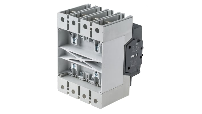 Contattore ABB 1SFL527102R1311, 4 poli, 350 A, montaggio su guida DIN, dimensioni 195,6 x 140 x 152,6 mm, IP20.