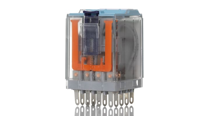 Relè di potenza Turck C4-A40, 4PDT, 125 V cc, 6 A, dimensioni 35 x 35 x 52.5 mm, per applicazioni generiche.