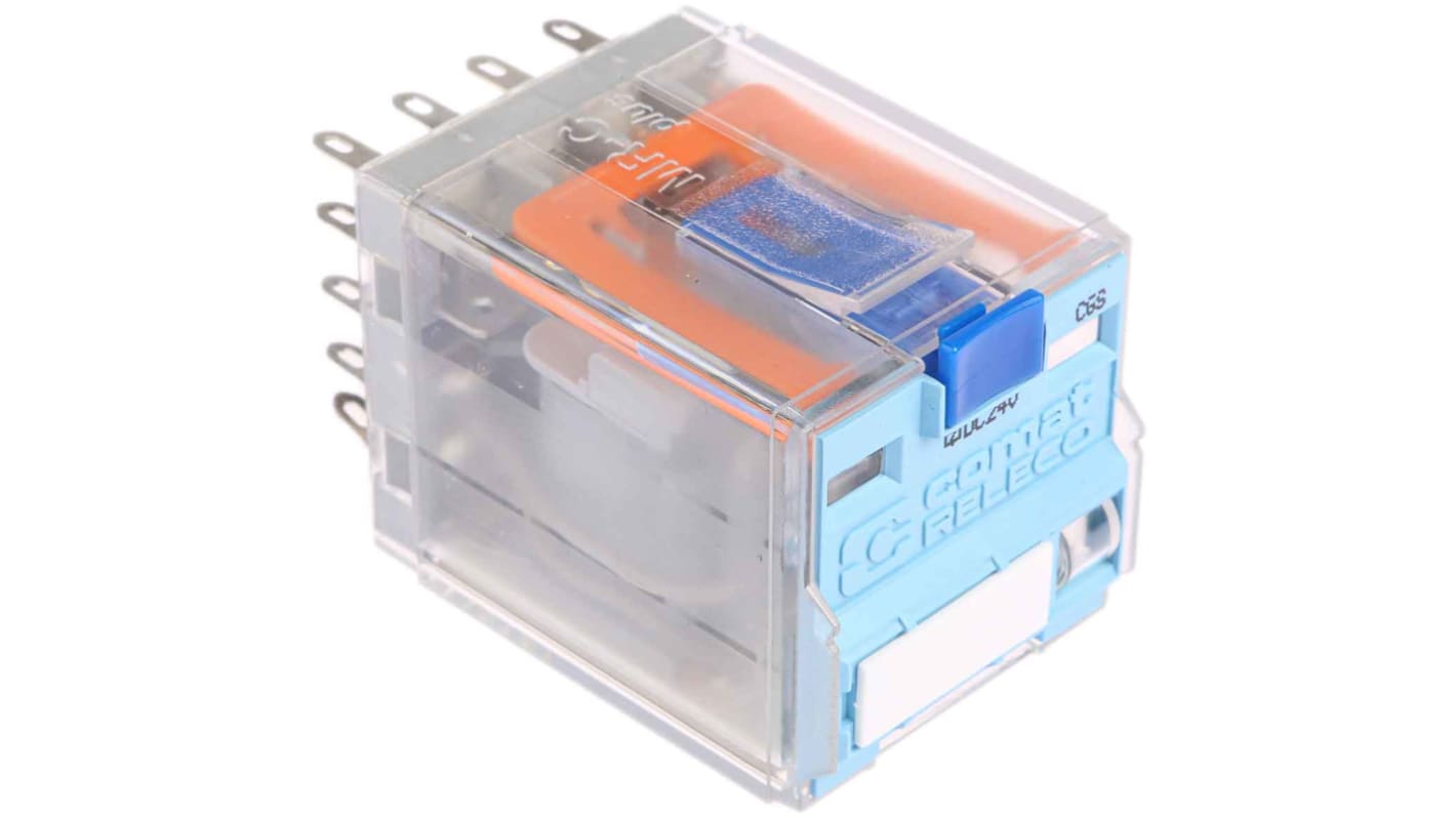 Relè di potenza Turck C4-R30/024VDC, 3PDT, montaggio a innesto, dimensioni 35 x 35 x 52,5 mm, corrente 10 A, IP40.