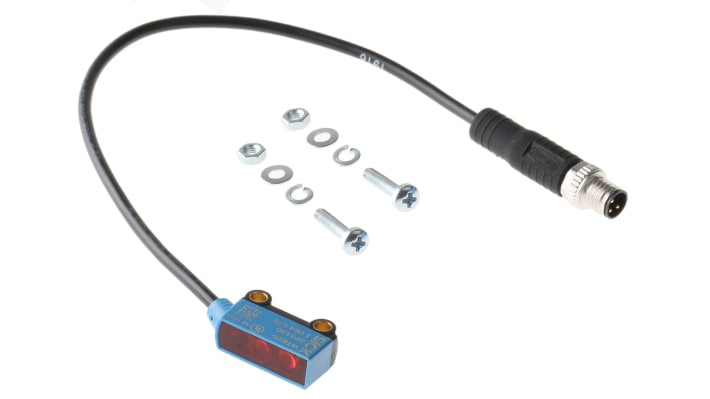 Sensore fotoelettrico rettangolare Sick WTB2S-2P3130, rilevamento 1-36 mm, uscita PNP, IP67, montaggio a pannello.