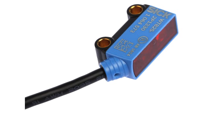 Sensore fotoelettrico rettangolare Sick WTB2S-2P1330, rilevamento 1-36 mm, uscita PNP, montaggio a pannello, IP67.