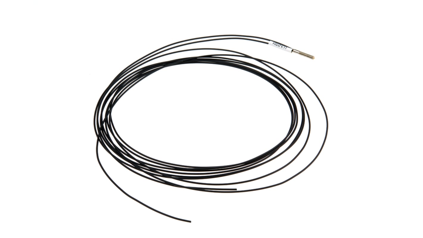 Sensore per fibre ottiche Sick LL3-DT01 in vetro e plastica, cavo da 2m, operatività da -40°C a +70°C, rilevamento di oggetti e superfici.