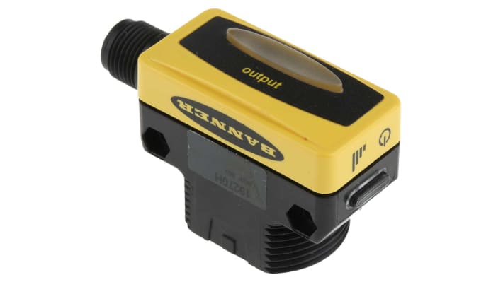 Sensore fotoelettrico rettangolare Banner QS30FF200Q, rilevamento 200 mm, uscita NPN/PNP, grado di protezione IP67.