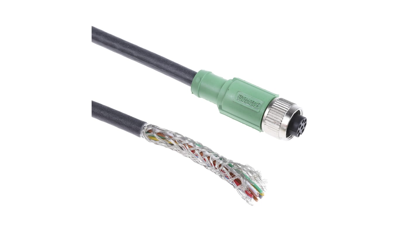 Cavo attuatore sensore Phoenix Contact 1522891 M12 Femmina, 10m, resistente a temperature estreme e EMI, ideale per sistemi automatizzati.