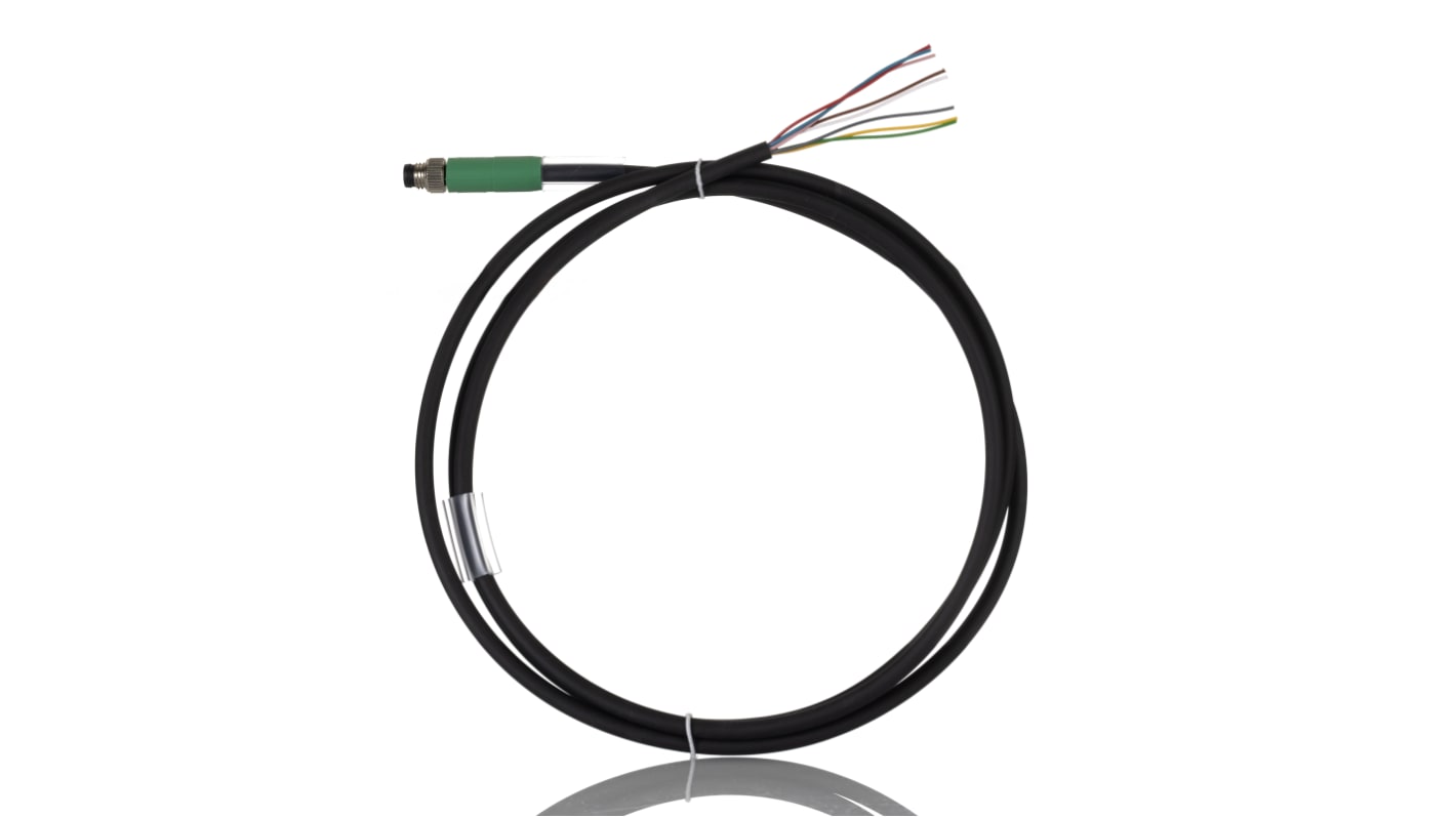 Cavo attuatore sensore Phoenix Contact SAC-8P-M 8MS/ 1,5-PUR - 1404178, connettore M8, lunghezza 1,5m, 30V - Ideale per automazione industriale, resistente all'olio, protezione IP68.