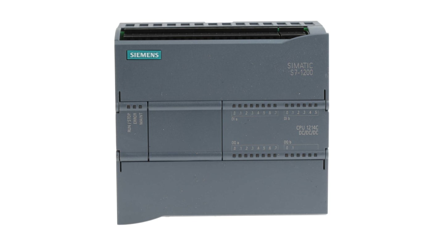 CPU PLC Siemens SIMATIC S7-1200 6ES7214-1AG40-0XB0 con 4 MB di memoria, supporto Ethernet e 14 ingressi digitali. Ideale per automazione industriale.