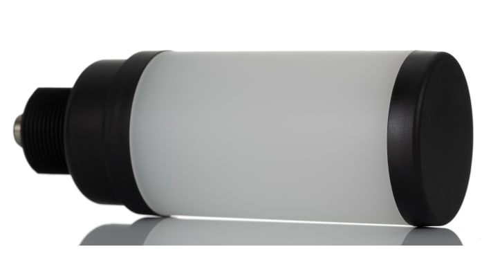 Torretta di segnalazione LED Banner CL50GRYPQ, 3 elementi Rosso/Verde/Giallo, IP67, altezza 114.2 mm, montaggio versatile.