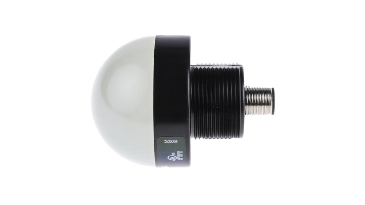 Segnalatore lampeggiante LED Banner K50LGRY2PQ, colori verde, rosso, giallo, montaggio su base, IP67/IP69K, 50 mm di diametro.