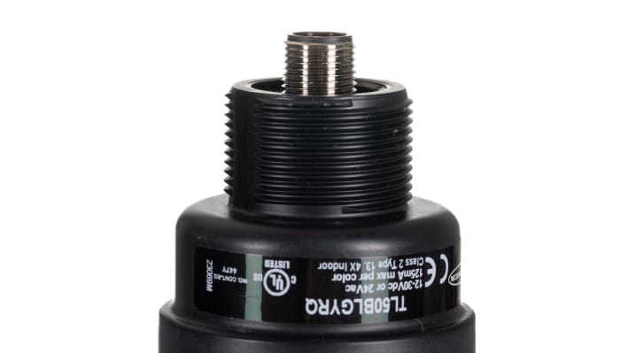 Torretta di segnalazione LED Banner TL50BLGYRQ, 3 elementi Rosso/Verde/Giallo, montaggio su base, IP67, 12-30 V c.c.