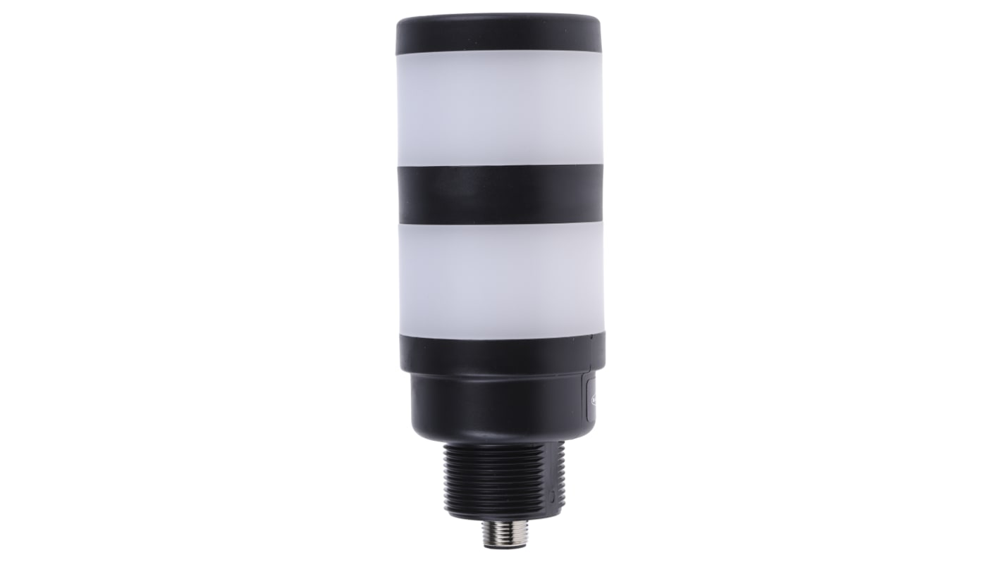 Torretta di segnalazione LED Banner TL50GRQ, altezza 129.2 mm, IP67, 18-30 V c.c., lenti Rosso/Verde, montaggio M12.