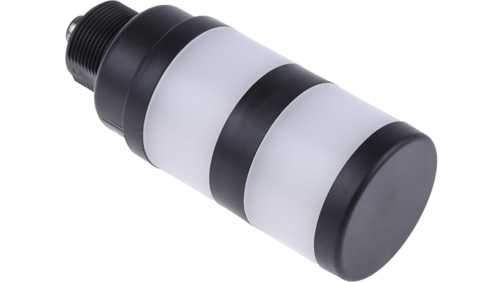 Torretta di segnalazione LED Banner TL50GRQ, altezza 129.2 mm, IP67, 18-30 V c.c., lenti Rosso/Verde, montaggio M12.