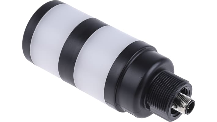 Torretta di segnalazione LED Banner TL50GRQ, altezza 129.2 mm, IP67, 18-30 V c.c., lenti Rosso/Verde, montaggio M12.