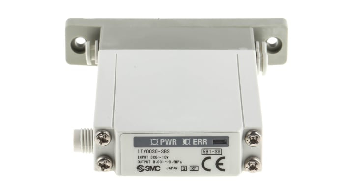 Regolatore pneumatico SMC ITV0030-3BS, compatto, portata 6L/min, per applicazioni industriali con precisione.