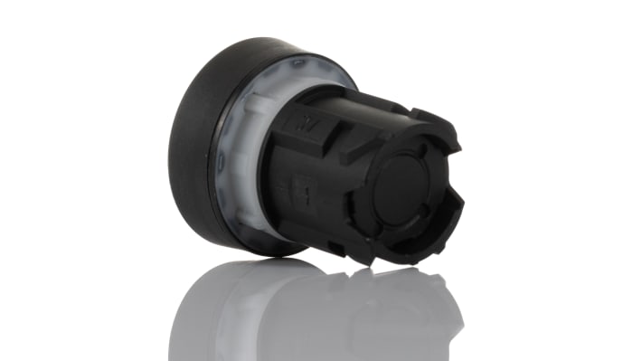 Testa a pulsante nero Siemens 3SU1000-0AB10-0AA0, serie SIRIUS ACT. Resistente, IP69K, ideale per ambienti industriali. Durata 10M cicli.