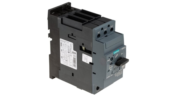 Interruttore automatico Siemens 3RV2031-4UA10, protezione motore 32-40 A, dimensioni 140x55x149 mm, grado di protezione IP20.