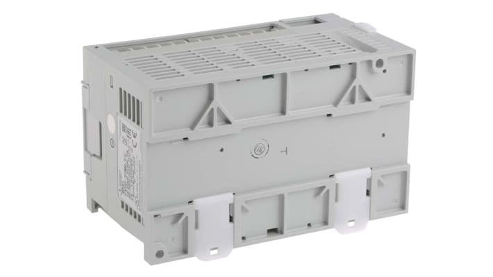 Mitsubishi Electric FX5U-32MR/ES, CPU PLC con 16 ingressi digitali, montaggio a pannello, dimensioni 150 x 90 x 83 mm.