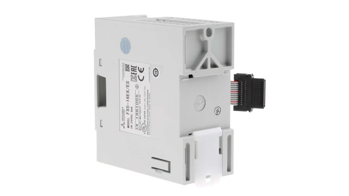 Modulo I/O Mitsubishi Electric FX5-16EX/ES, 16 ingressi, montaggio a pannello, dimensioni 40 x 90 x 83 mm, alimentato tramite CPU.