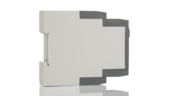 Relè di monitoraggio temperatura ABB CM-MSS, configurazione SPDT, montaggio su guida DIN, dimensioni 103.7 x 22.5 x 85.6 mm.