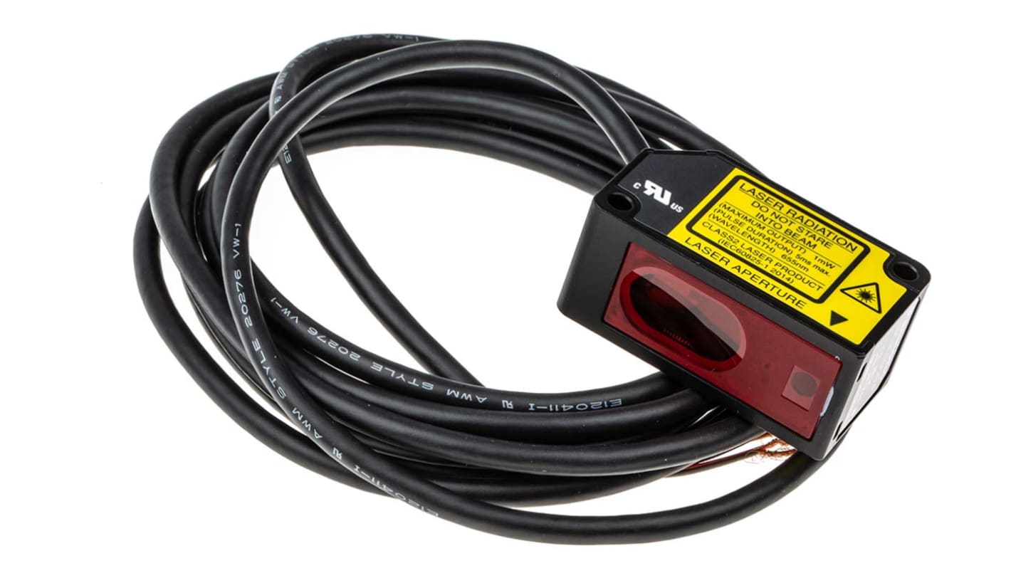 Sensore di distanza Panasonic HG-C1050-P, rettangolare, rilevamento 50 mm, montaggio su flangia, IP67, 24V.