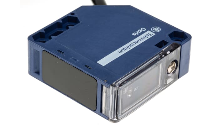 Sensore fotoelettrico compatto Telemecanique Sensors XUK1ARCNL2H60, rilevamento 10m, uscita Relè, IP65. Ideale per industria e sicurezza.