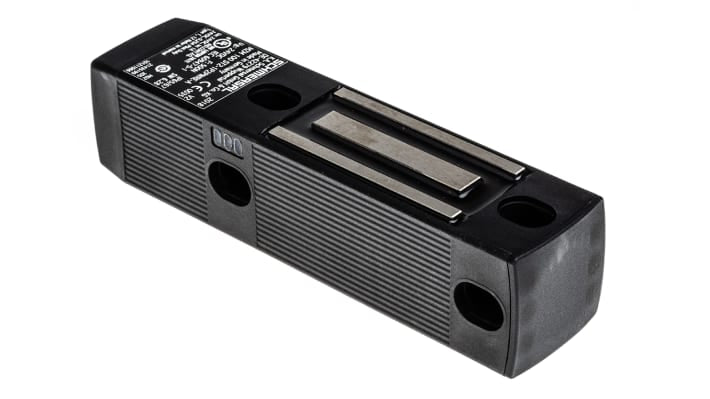 Interruttore di interblocco a solenoide Schmersal MZM 100 ST2-1P2PWRE-A, 24V cc, grado di protezione IP65/IP67, dimensioni 40x179x40 mm.