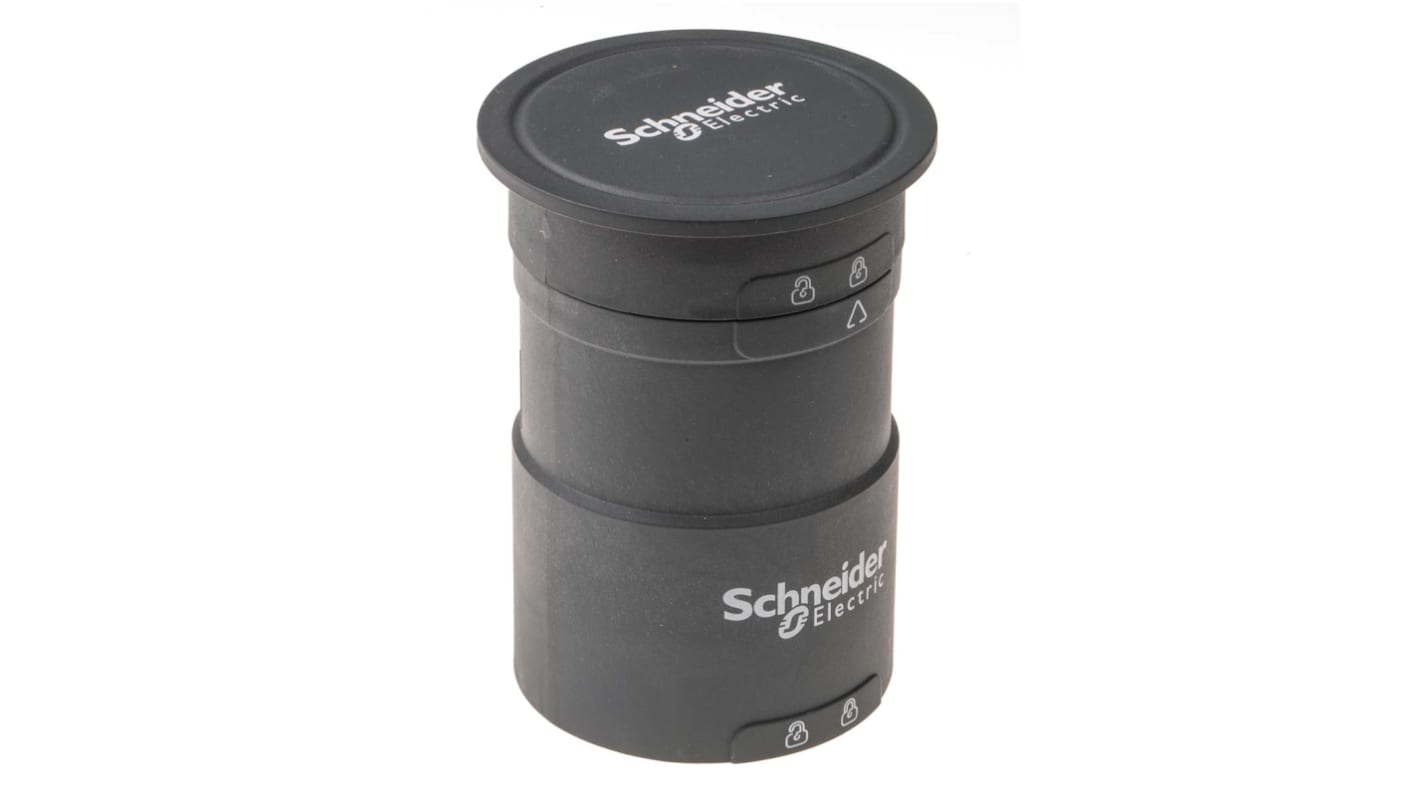 Schneider Electric XVUC21B: Base e coperchio terminazione 24V c.a./c.c. IP65, Ø base 60mm. Ideale per sistemi di automazione industriale.