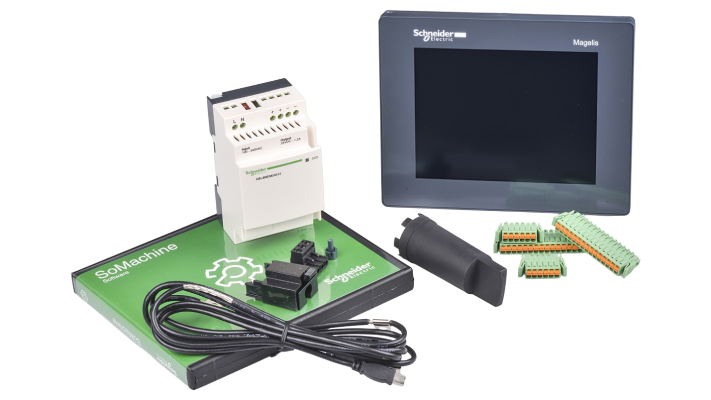 Schneider Electric HMIGBPACSCU8NT, kit HMI Magelis SCU 5,7", display TFT 320x240, CPU RISC 333 MHz, 4 porte, IP65.