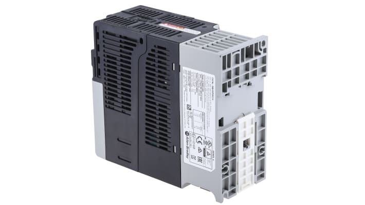 Inverter trifase Allen Bradley 25B-D2P3N114, potenza 0,75 kW, montaggio su guida DIN, dimensioni 152x72x172 mm.
