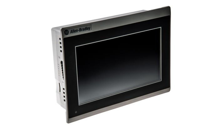Allen Bradley 2711R-T7T, display HMI touch screen 7" PanelView 800, risoluzione 800 x 480, interfaccia Ethernet e USB.