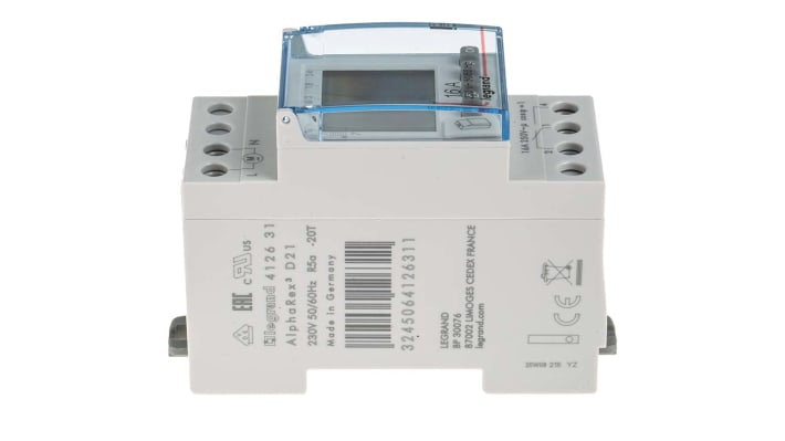 Temporizzatore Legrand 4 126 31 per guida DIN, 230 V, 2 canali, programmabile, dimensioni 83 mm x 66 mm, grado di protezione IP20.