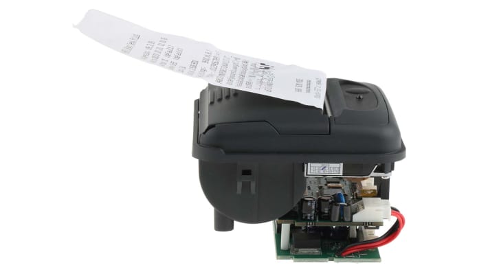 Stampante da pannello Able Systems Ap1400VKITRS, risoluzione 384 punti/linea, dimensioni 80mm x 83mm x 67mm, montaggio versatile.