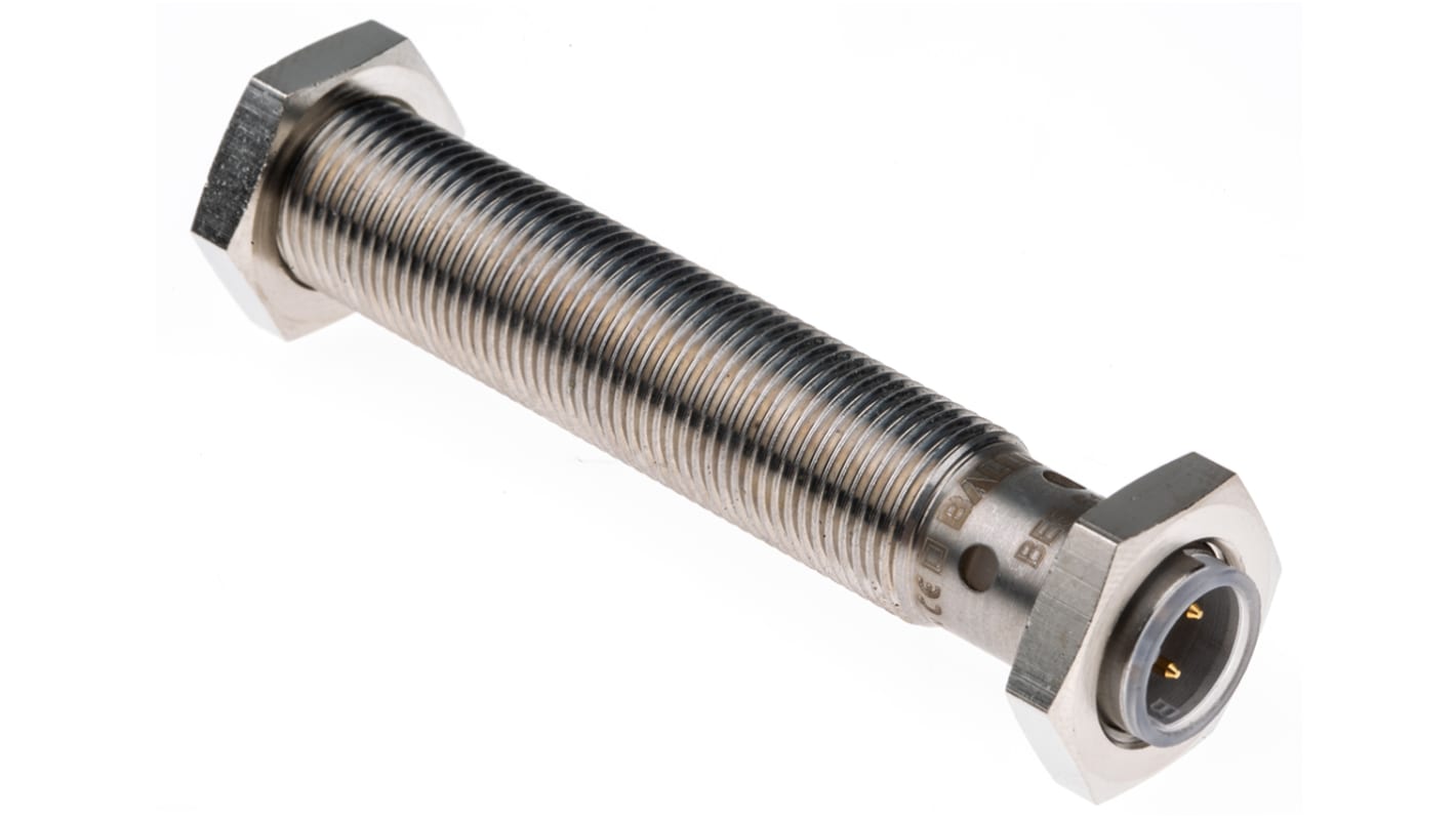 Sensore di prossimità induttivo BALLUFF BES 516-113-S4-C, PNP M12, rilevamento 2 mm, IP68, acciaio inox, -40/+85 °C.