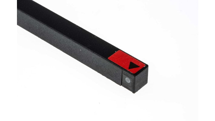 Sensore fotoelettrico rettangolare PNP BALLUFF BGL 220A-001-S49, custodia metallica, IP67, alimentazione 10-30 V cc.