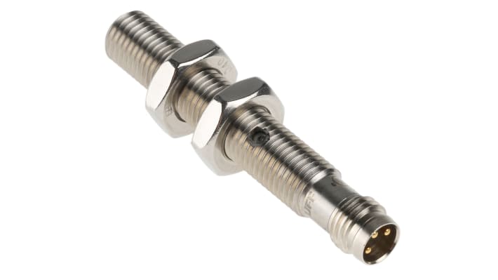 BALLUFF BCS M08T4E2-PSM15C-S49G, sensore di prossimità cilindrico PNP M8, rilevamento 1,5 mm, IP67, acciaio inox, alimentazione 11-30 V c.c.