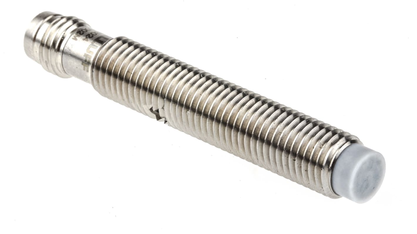 Sensore di prossimità cilindrico PNP BALLUFF BCS M08T4E2-PSM30G-S49G, 3 mm di rilevamento, IP67, M8 a 3 pin.