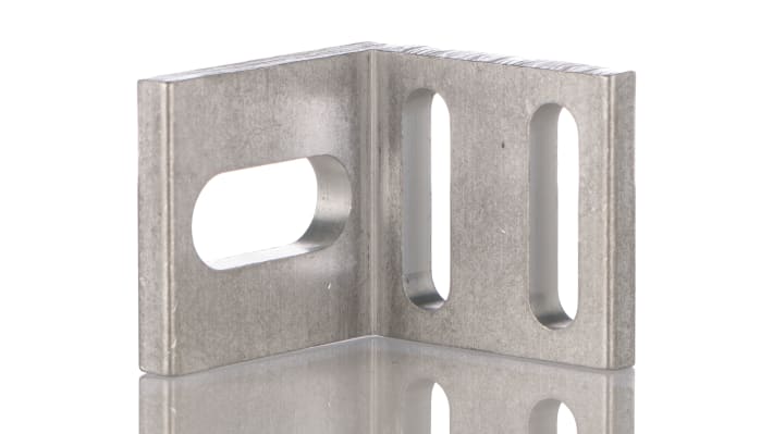 Staffa angolare BALLUFF BES 08-HW-1 per montaggio di sensori M8 e tubolari, progettata per un'installazione stabile e precisa.