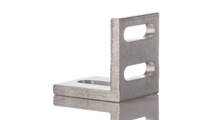 Staffa angolare BALLUFF BES 08-HW-1 per montaggio di sensori M8 e tubolari, progettata per un'installazione stabile e precisa.