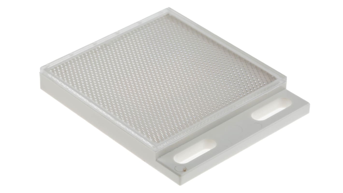 Riflettore BALLUFF BOS R-22 per sensori retroriflettivi laser, forma rettangolare, compatibile con accessori Balluff.