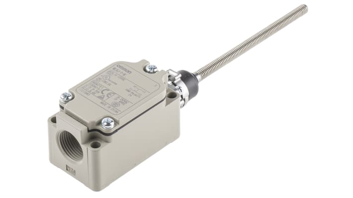 Interruttore di fine corsa Omron WLNJ-Y-N, molla elicoidale, SPST, protezione IP67, dimensioni 40mm x 42mm x 203.7mm.