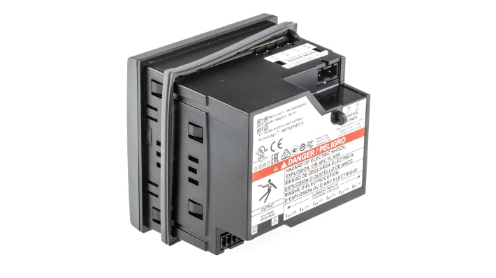 Schneider Electric METSEPM5110, misuratore digitale 3 fasi, display LCD, montaggio senza utensili, precisione potenza ±0.5%.