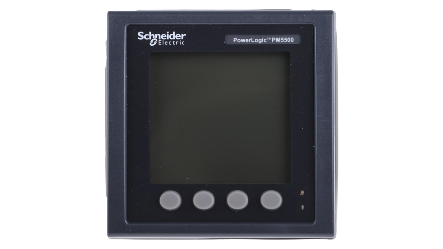 Schneider Electric METSEPM5560, misuratore trifase 96x96 mm, precisione 0,1%, montaggio senza utensili, comunicazione Modbus.